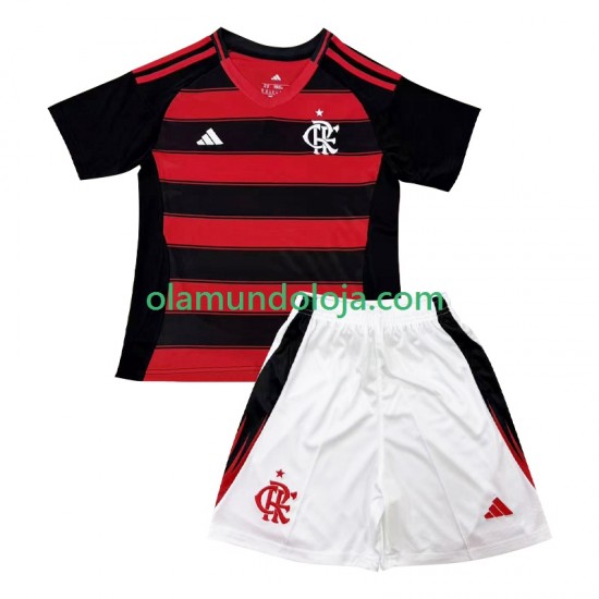 Camisola CR Flamengo Criança Equipamento Primeiro 2025-2026 Manga Curta
